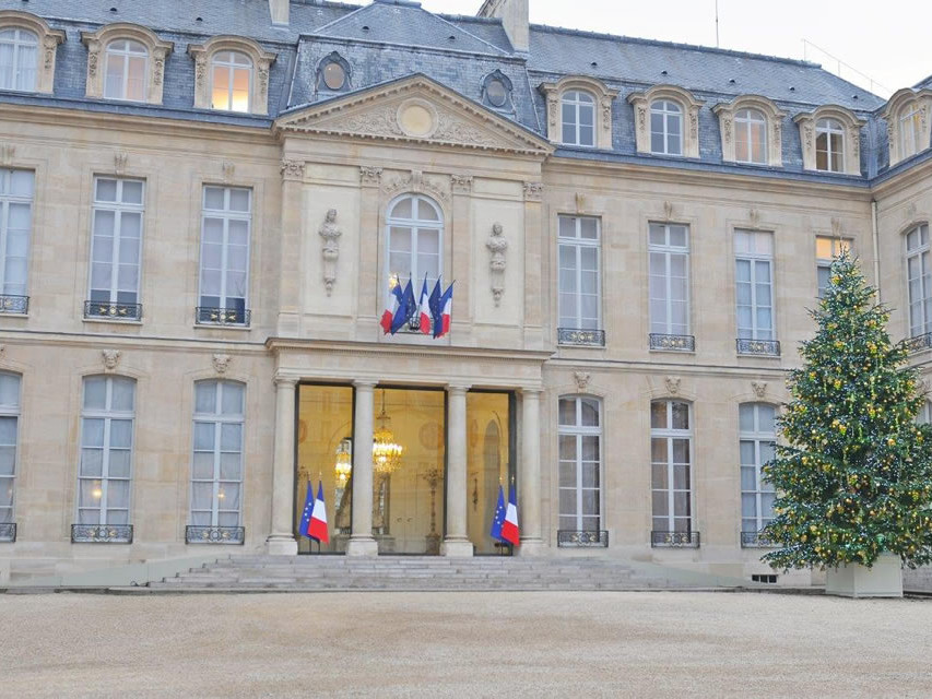 Décoration de Noël au Palais de L'Elysée par Green Decor