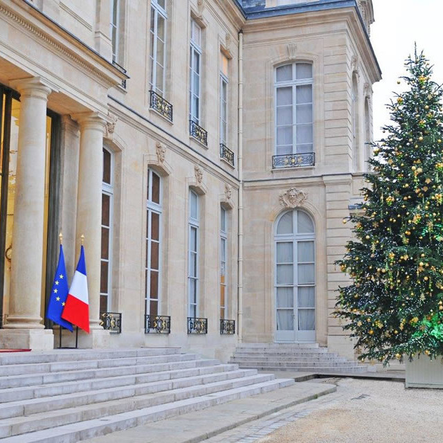 Décorations de Noël au Palais de L'Elysée par Green Decor
